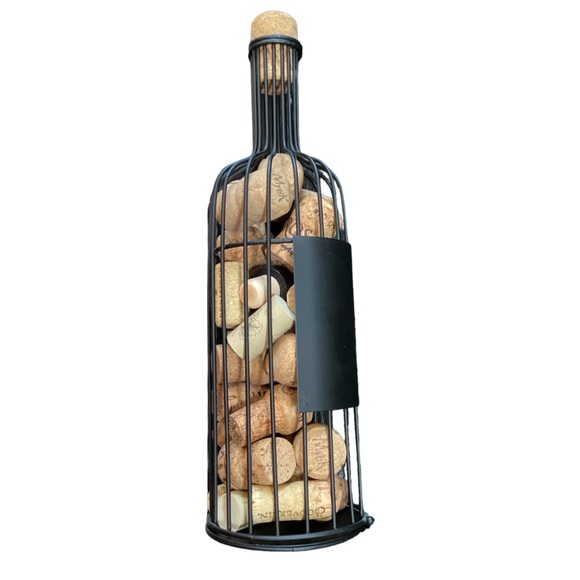 👜Wine‎ bottle wired shaped cork holder 13” tall - Picture 3 of 15